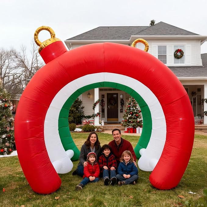 10.5 FT Christmas Inflatables Ornament Tunnel Arch Outdoor Decorations - Image 4