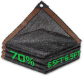 70% Shade Cloth, 6.5FTx6.5FT HDPE Mesh Tarp by Homiton