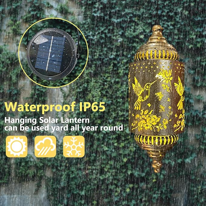 Hummingbird Solar Lantern Outdoor Garden Decor Solar Lights Outdoor Waterproof - Image 4
