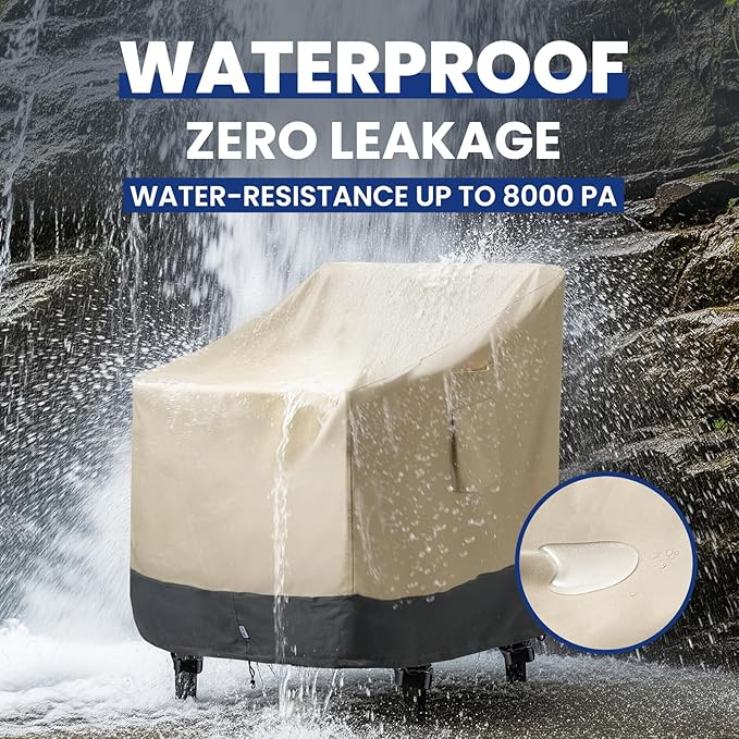 Extra Heavy Duty Patio Chair Covers Waterproof, 2 Pack Patio Furniture Covers - Image 4