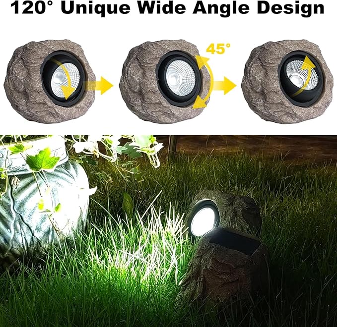 Solar Garden Rock Lights Outdoor - Image 4