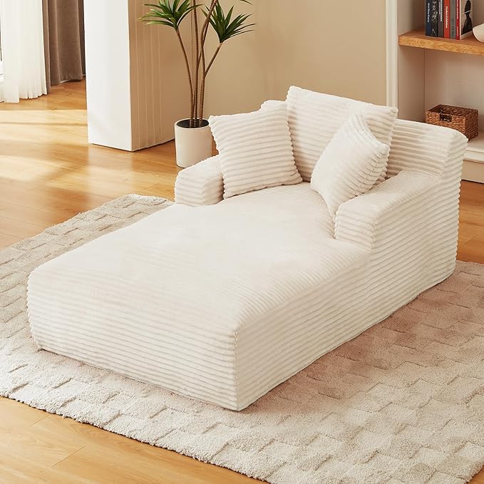 78.7" Chaise Lounge Chair Indoor, Oversized Boneless Couch Comfy Upholstered by VEPXXP
