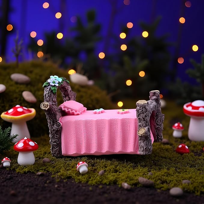 Kai Dream Miniature Fairy Garden Accessories, Resin Craft Flower Bed Figurine - Image 7