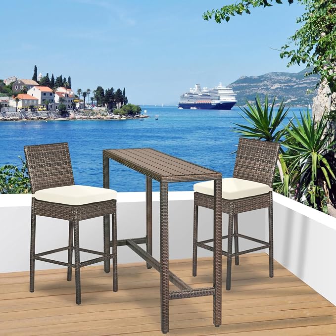 Outdoor Bar Table Patio Bar Height 55" Long Outdoor Console Table Hot Tub Tall - Image 3