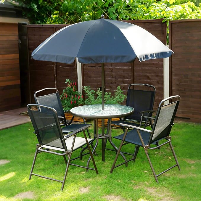Outsunny 6 Piece Patio Dining Set - Image 9