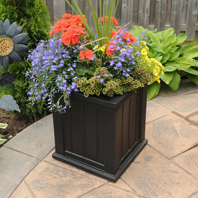 Mayne Cape Cod 16-Inch Square Planter – Self-Watering, Weather-Resistant Planter - Image 3