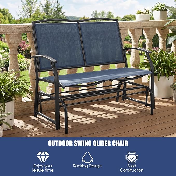 Giantex Outdoor Glider Bench, Patio Glider Bench - Image 9