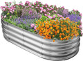 Galvanized Raised Garden Bed for Outdoor: 4X2X1ft Durable Metal Vegetable Plant by Unknown