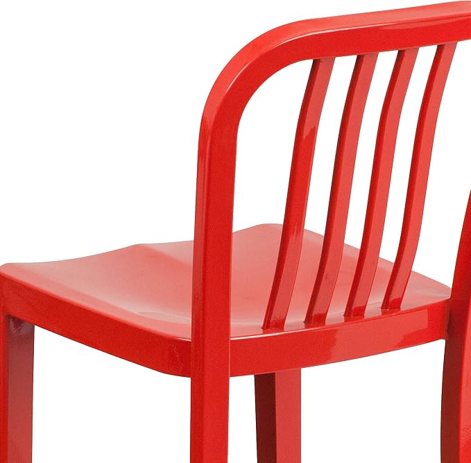 Flash Furniture Gael Commercial Grade 2 Pack 24" High Red Metal Indoor-Outdoor - Image 10