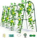 Cucumber Trellis for Raised Bed, U-Shape Garden Arch Metal Support for Climbing by Laodier
