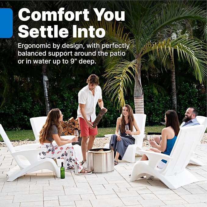 Step2 Vero Adirondack Chair, Stylish Poolside Lounger, Fade-Resistant, - Image 4