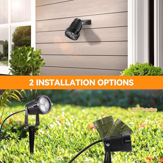 LemonBest® Pack of 2 Outdoor Water-Resistant LED Lawn Garden Landscape Lamp - Image 5