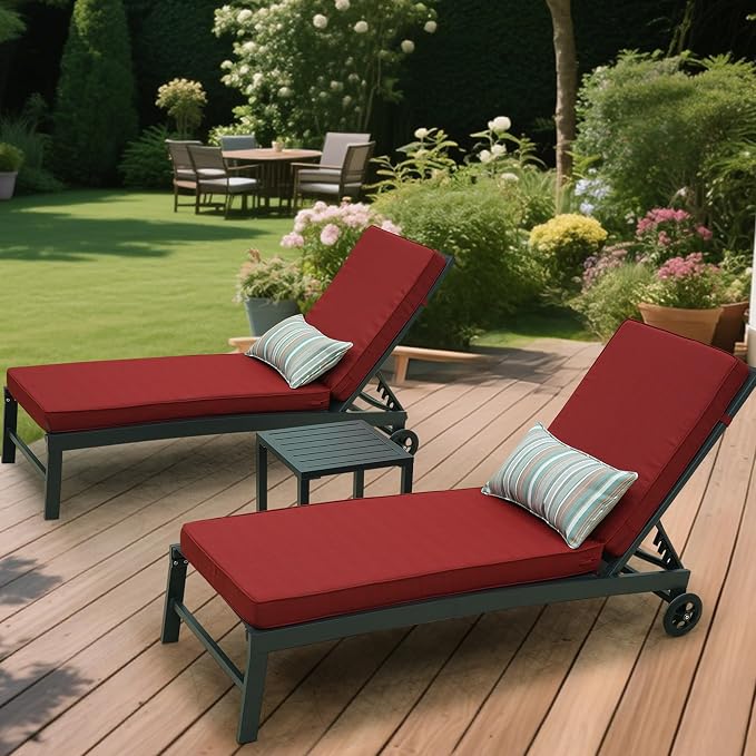 Outdoor Chaise Lounge Cushions, Olefin Lounge Cushion, Rainproof Color - Image 3