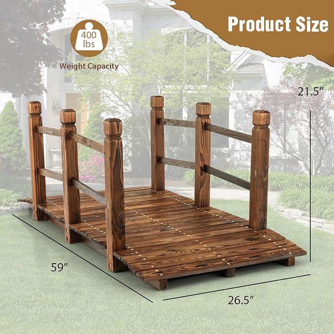 Giantex 5 ft Garden Bridge - Image 4