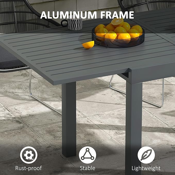 Outsunny Expandable Patio Dining Table - Image 5