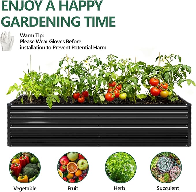 Vengarus 6x3x2FT Galvanized Raised Garden Bed Kit, Deep Root Planter Box - Image 6
