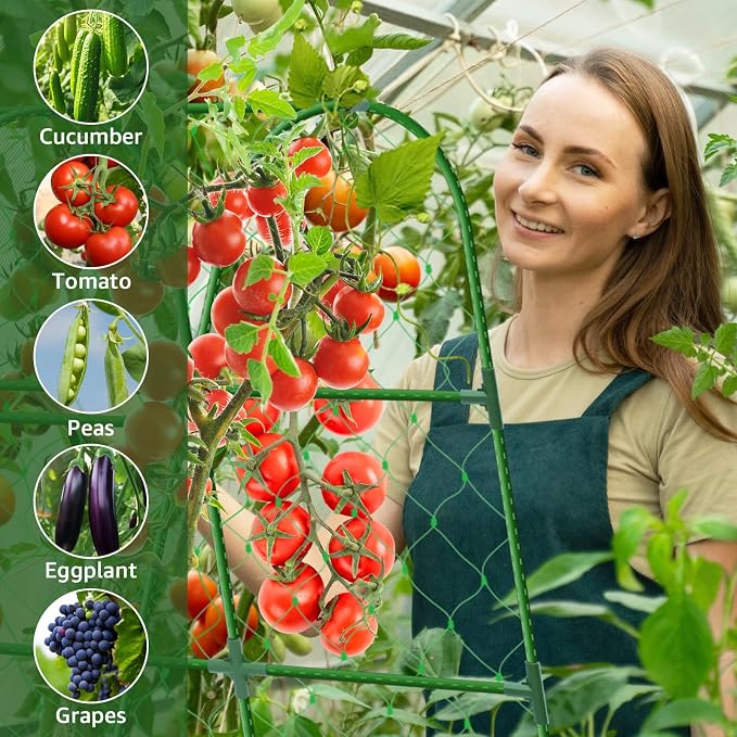 Cucumber Trellis for Raised Bed, 48x48 inch U-Shape Metal Garden Trellis for - Image 7