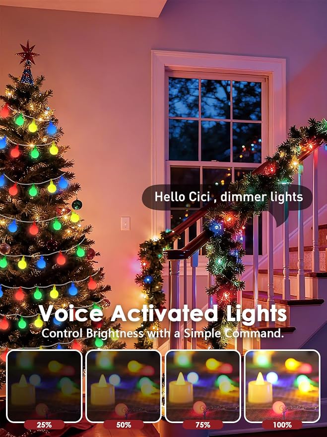 2026 New Connectable 43FT Smart Voice Controlled String Lights Indoor Outdoor | - Image 5