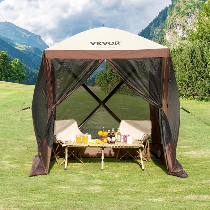 VEVOR Pop Up Gazebo Tent, Pop-Up Screen Tents 4 Sided Canopy Sun Shelter - Image 9