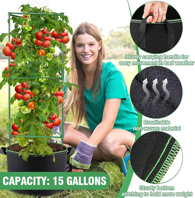ANPHSIN 3 Sets Tomato Cages - Image 3