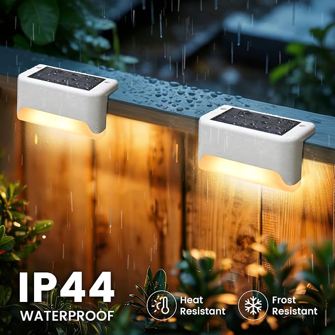 SOLPEX Solar Fence Lights Outdoor, Solar Deck Lights Waterproof LED Step Light - Image 7