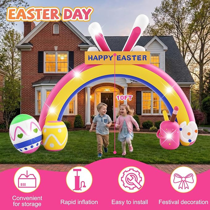 10FT Easter Inflatables Archway - Image 2