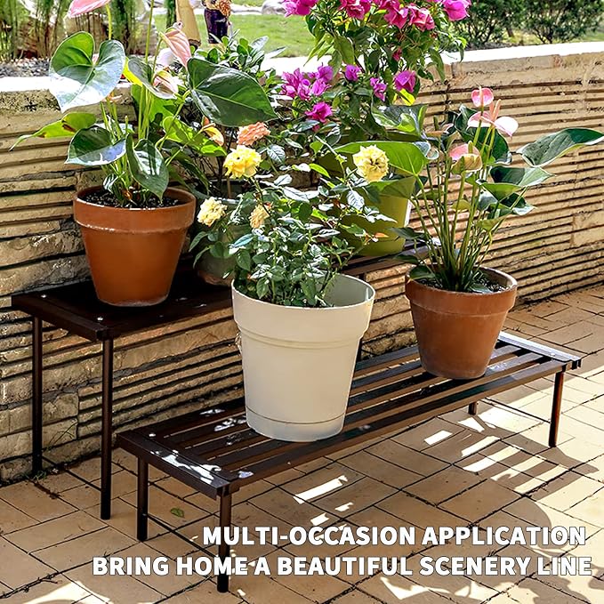 SBDSBD OUTEROOM Metal Plant Stand, Rust-proof Aluminum Flower Pot Stand - Image 2