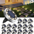 btfarm 16 Pack Solar Lights Outdoor, 8 LED Solar Ground Lights IP65 Waterproof by btfarmdecorativelighting