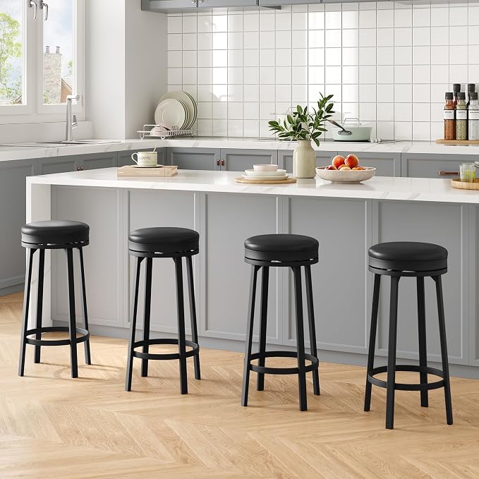 IDEALHOUSE 30'' Swivel Bar Stools Set of 4 - Image 3