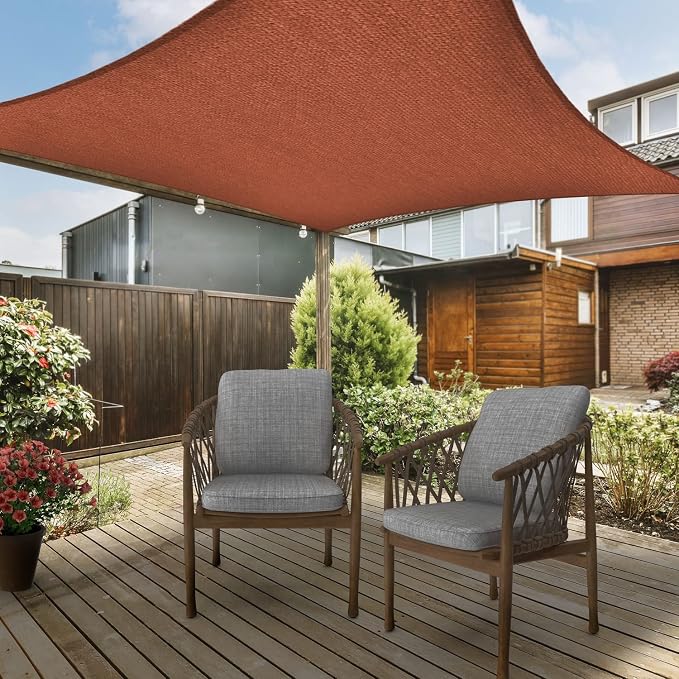 AsterOutdoor Sun Shade Sail Rectangle 10' x 13' UV Block Canopy - Image 6