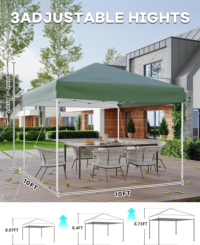 10x10 Pop Up Canopy Tent, Easy Up Canopy - Image 3