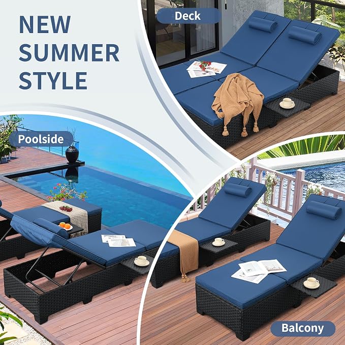 WAROOM Outdoor Chaise Lounge Chairs - Image 7