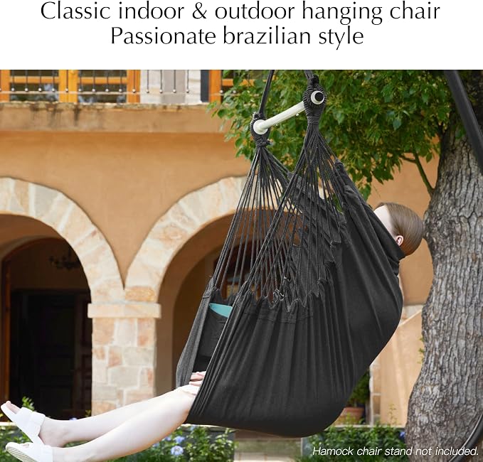 PNAEUT Hammock Chair Hanging Rope Swing - Image 2