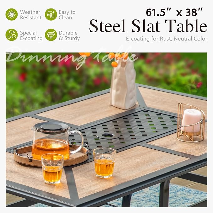 Sophia & William Patio Dining Set Outdoor Dining Set - Image 6