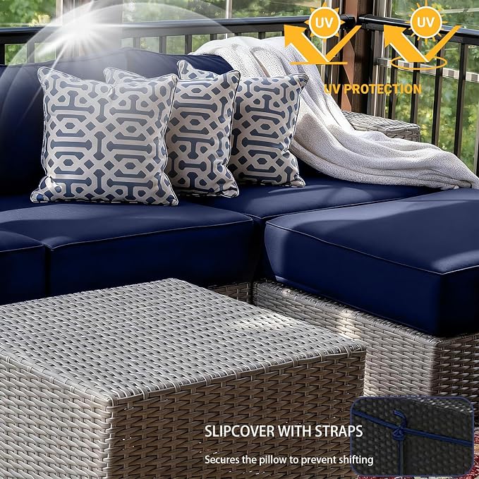 Outdoor Cushions Covers for Patio Furniture, Patio Cushion Covers Replacement - Image 5