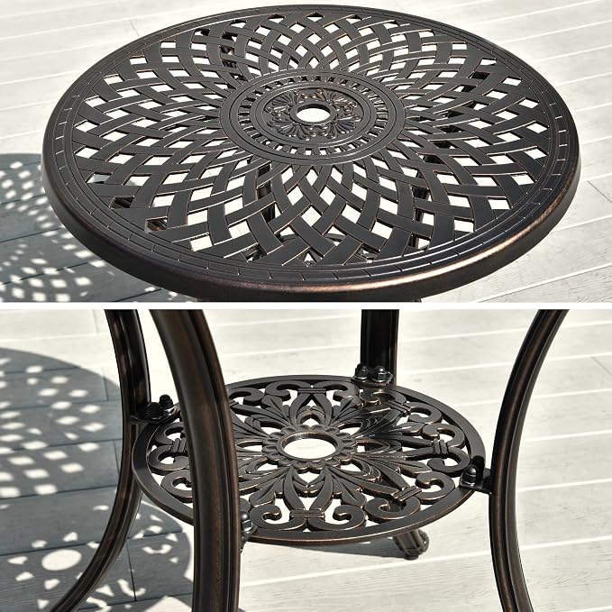 DWVO 30 Inches Round Patio Dining Table - Image 7