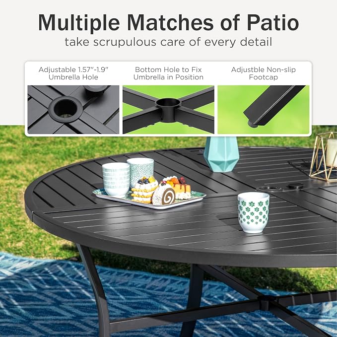 PHI VILLA 7 Pieces Outdoor Dining Set - Image 4