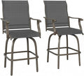 Outsunny Set of 2 Outdoor Swivel Bar Stools by Outsunny