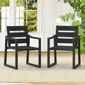 HDPS Outdoor Dining Chairs Set of 2, Patio Dining Chairs by COZYMAN