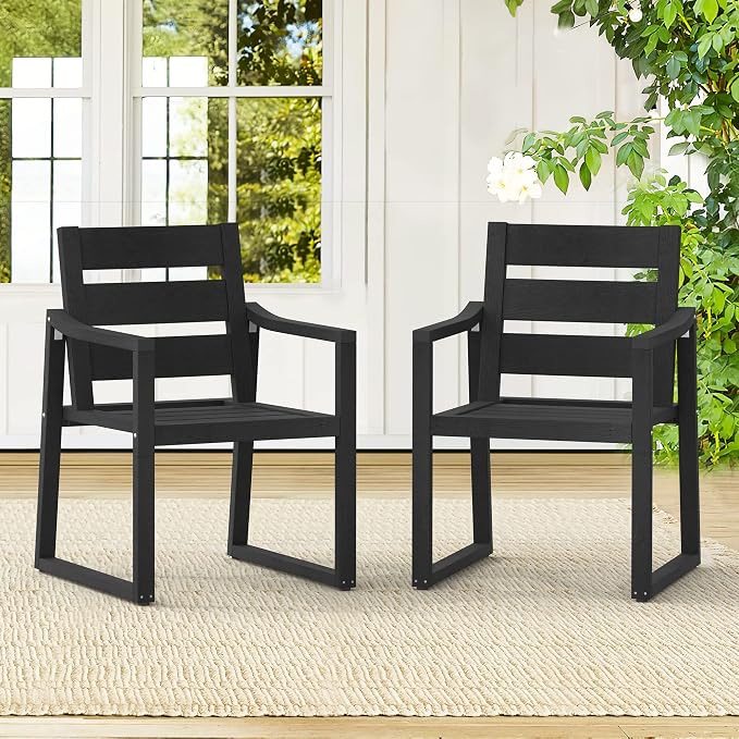 HDPS Outdoor Dining Chairs Set of 8, 350 LBS, Patio Dining Chairs - Image 6