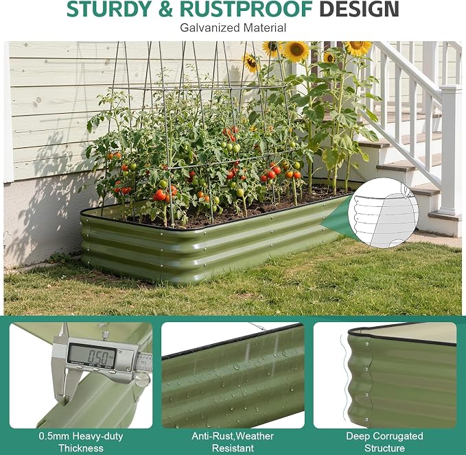 5 in 1Galvanized Raised Garden Bed - Image 5
