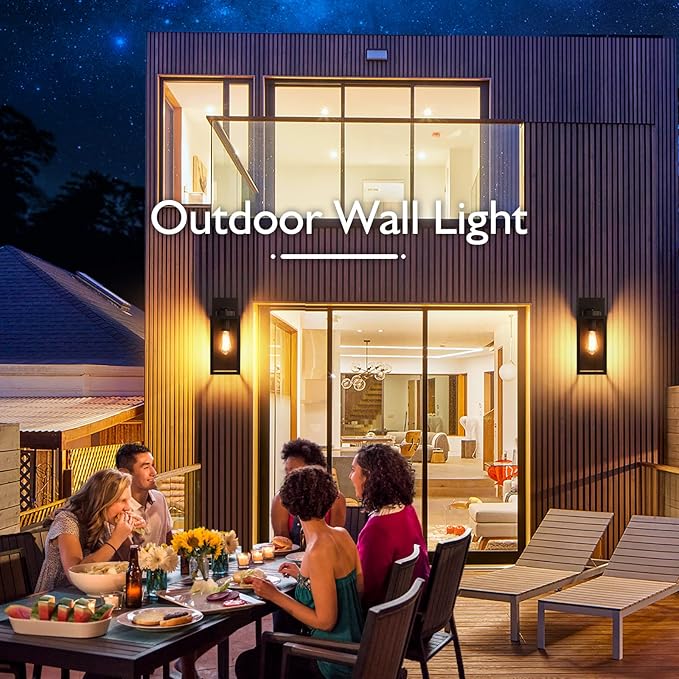 BesLowe Outdoor Wall Mount Light Fixture, Exterior Wall Lantern Waterproof - Image 6