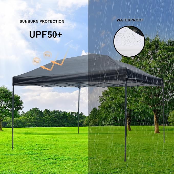 Joramoy 10×10 Canopy Replacement Top Only, Waterproof Pop Up Canopy Tent Top - Image 3