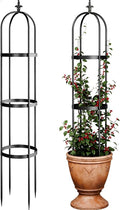 Idzo Trellis for Climbing Plants Outdoor, Garden Trellis Steel, Obelisk Design by Idzo