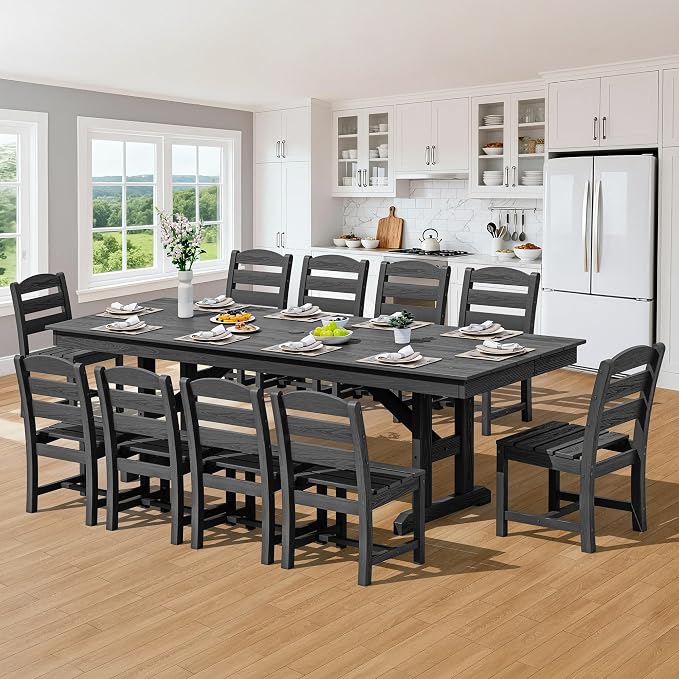 SERWALL 11 Piece Outdoor Dining Set - Image 9