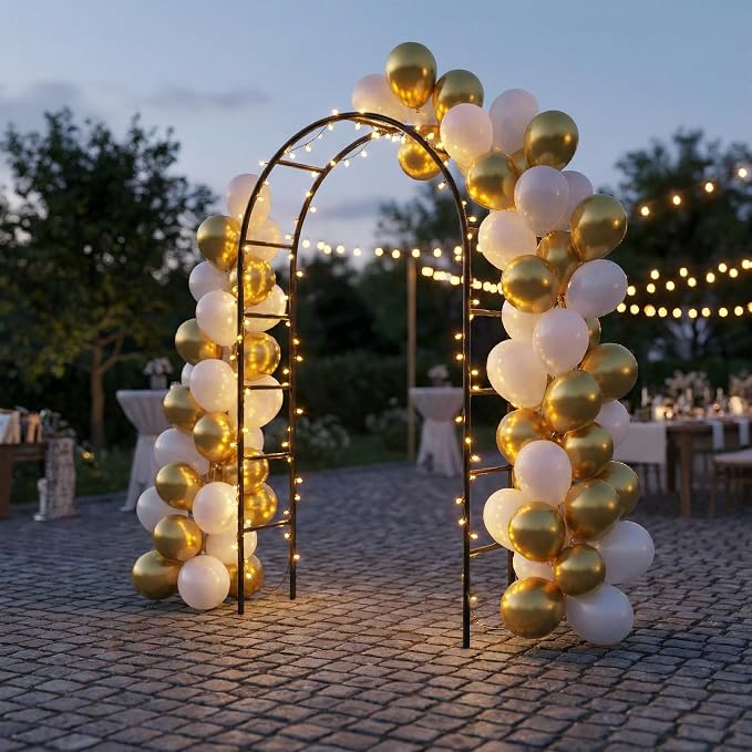 Metal Pergola Arbor, Heavy Duty Reinforced Thick Iron Pipe - Image 2