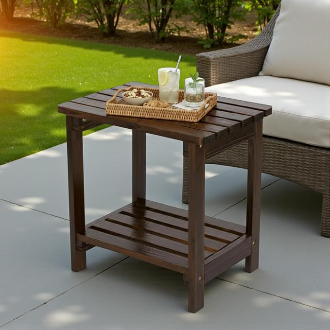 Shine Company Providence Rectangular Solid Wood Table, Outdoor Adirondack Small - Image 2