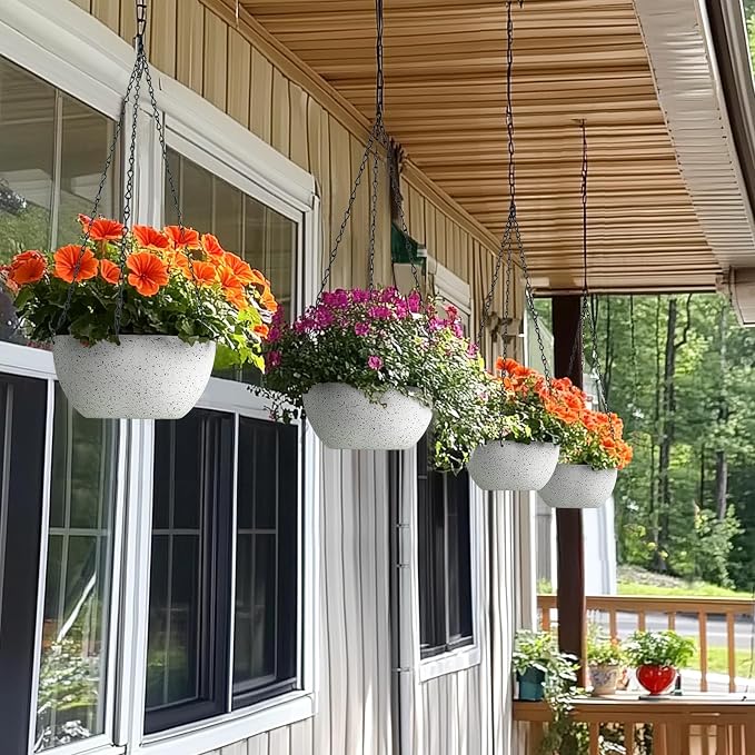 T4U 8 Inch Hanging Planters for Indoor Plants, 2 Pack Hanging Planter, Hanging - Image 4