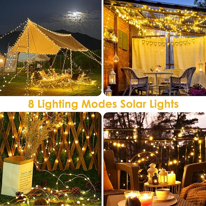 4-Pack Solar String Lights for Outside, Total 400LED Solar Fairy Lights - Image 6
