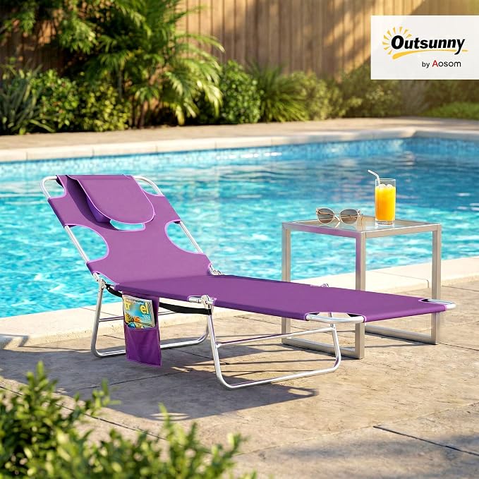 Outsunny Chaise Lounge Chair Outdoor - Image 2